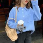 Henley Knit Polo Shirt