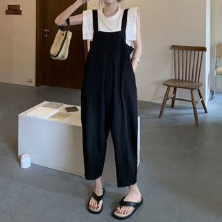 Ruffle Tank Top / Cropped Harem Jumper Pants