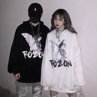 Lettering Angel Hooded Sweatshirt