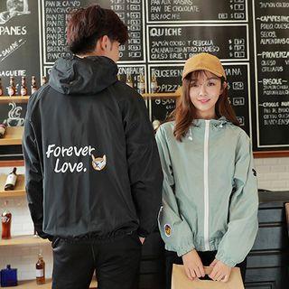 Couple Matching Print Hooded Jacket
