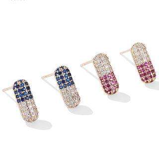 Rhinestone Pill Earring
