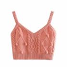 Cable Knit Cropped Knit Top
