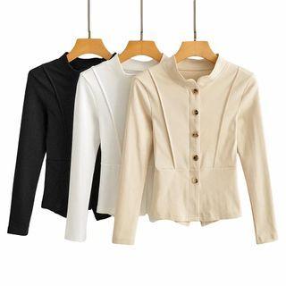 Asymmetrical Scallop Edge Blouse