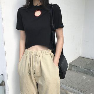 Cutout Asymmetric T-shirt