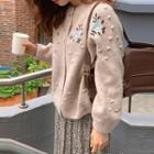 Floral Embroidery Cardigan As Shown In Figure - One Size
