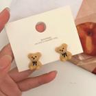Bear Earring 1 Pair - Khaki - One Size
