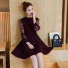 Lace Long-sleeve A-line Party Dress