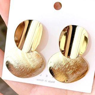 Metal Disc Drop Earring 1 Pair - As Shown In Figure - One Size