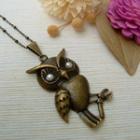 Pearl Owl Necklace Copper - One Size