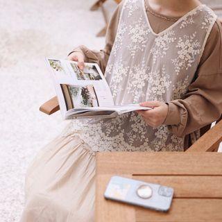 V-neck Lace Vest Off-white - One Size
