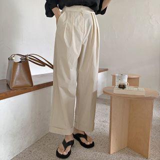 Pleated-front Cuffed Hem Pants