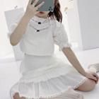 Short-sleeve Top / Tiered Skirt