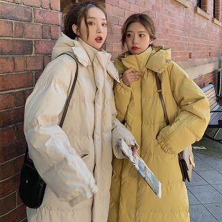 Hooded Padded Midi Zip Coat