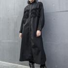 Fringe Midi Shirtdress Black - One Size