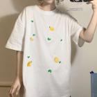 Short-sleeve Embroidered Boxy T-shirt