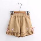 Bow-detail Embroidered Shorts