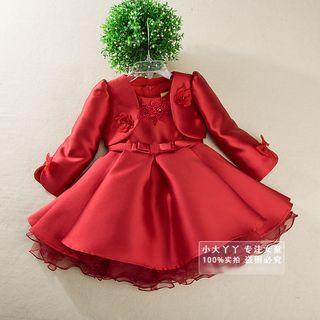 Set: Embroidered Tank Dress + Cape