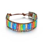 Stone String Woven Bracelet Multicolor - One Size