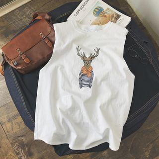 Deer Print Tank Top