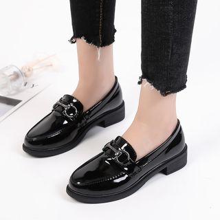 Tassel Detail Block Heel Loafers