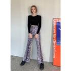 Boot-cut Python Pants