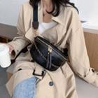 Chain Strap Faux Leather Waist Bag