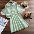Long-sleeve Cartoon Applique A-line Dress