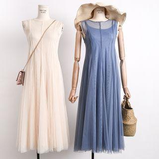 Mesh Long Tank Dress