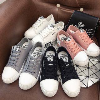 Two-tone Print Sneakers