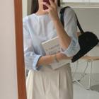 3/4-sleeve Pastel Blouse