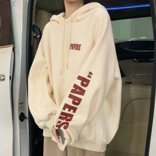 Lettering Hoodie / Long-sleeve Plain T-shirt