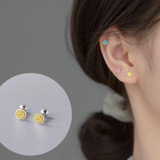Smiley Sterling Silver Earring
