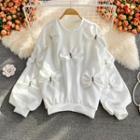 Bow Detail Round Neck Sweatshirt