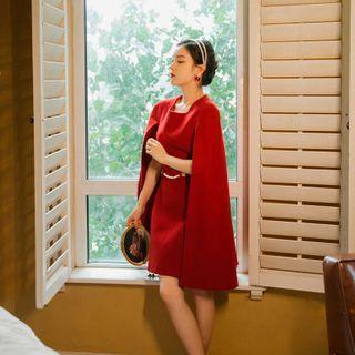 Mini A-line Cape Dress