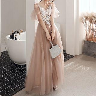 Lace Panel A-line Evening Gown (various Designs)