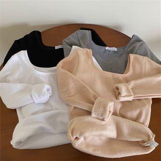 U-neck Fleece-lined Top