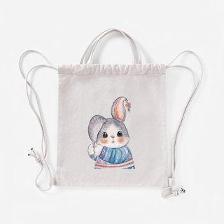 Rabbit-print Tote Bag