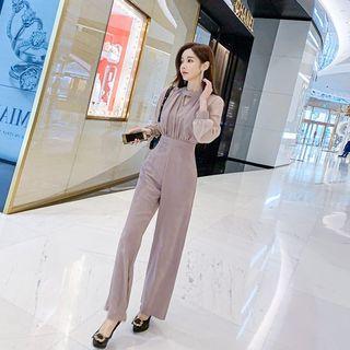 Chiffon-sleeve Jumpsuit