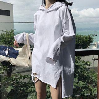 Oversized Dip Back Hoodie