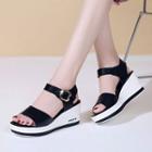 Ankle-strap Platform Wedge-edge Sandals