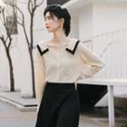 Square-neck Chiffon Shirt