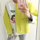 Round-neck Pocket-detail Jacket
