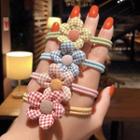 Plaid Flower Hair Tie
