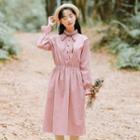 Long Sleeve Tie-neckline A-line Dress