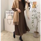 Round-neck A-line Long Dress One Size