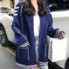 Pattern Zip-up Knitted Jacket