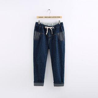 Pinstriped Harem Jeans