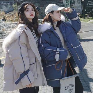 Two Tone Padded Zip Parka