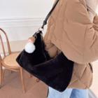Fleece Zip Shoulder Bag