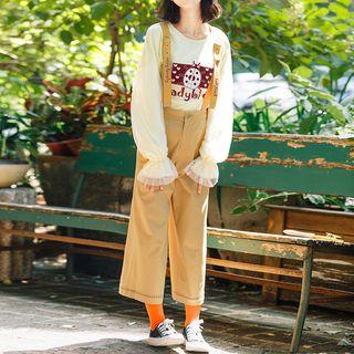 Ladybug Embroidered Jumper Pants
